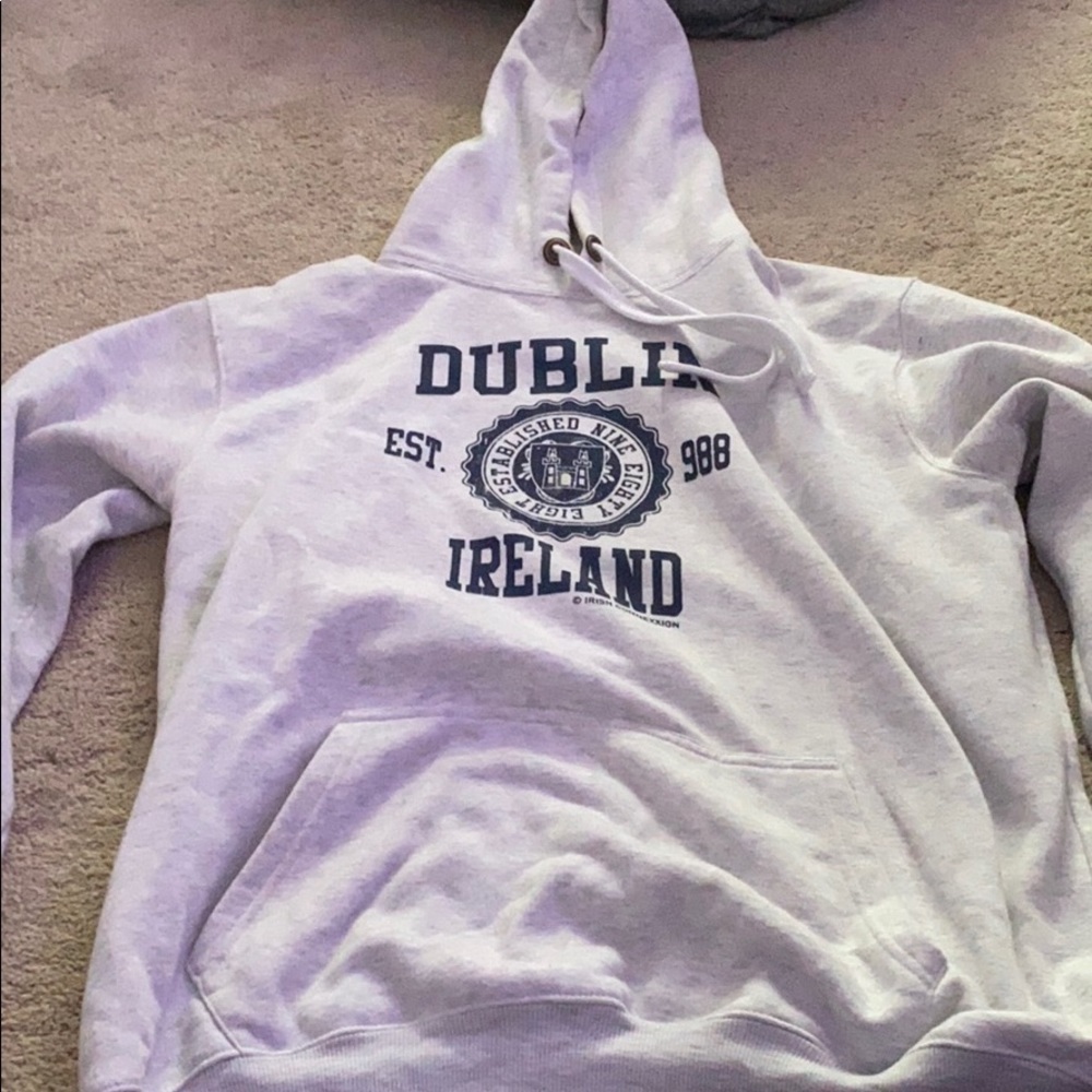 Light Gray Dublin Ireland Hoodie